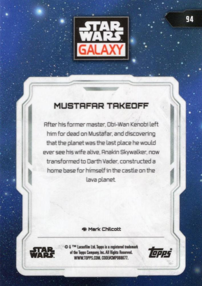 2024 Topps Chrome Star Wars Galaxy Mustafar Takeoff #94