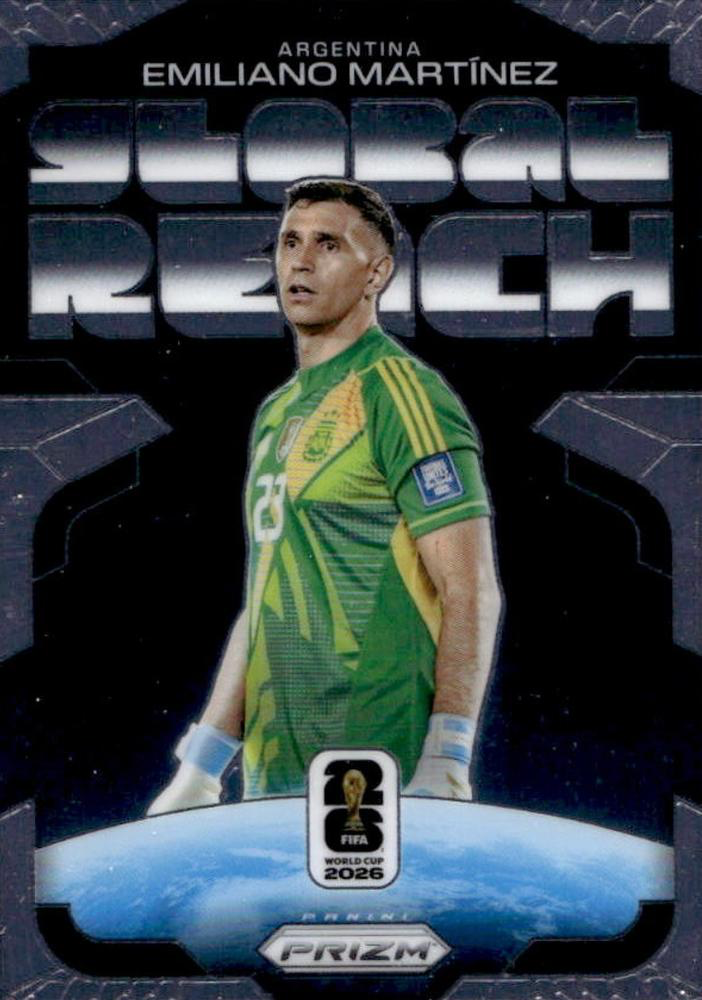 2026 Panini Prizm World Cup Global Reach Emiliano Martinez #22 Argentine