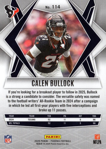 2025 Panini Phoenix Calen Bullock #114 Houston Texans