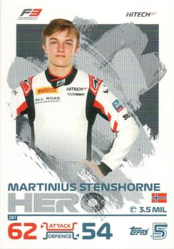 2024 Topps Turbo Attax F1 Martinius Stenshorne F3 #287 Hitech Pulse-Eight