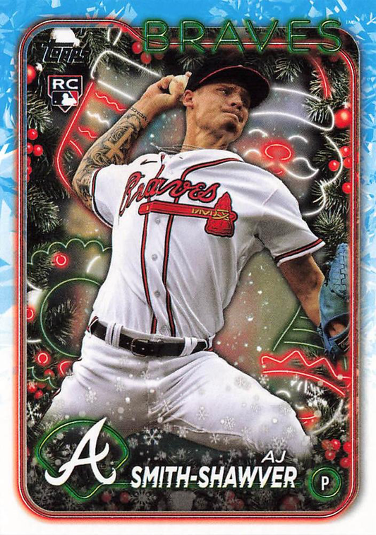 2024 Topps Holiday AJ Smith-Shawver RC Atlanta Braves #H23