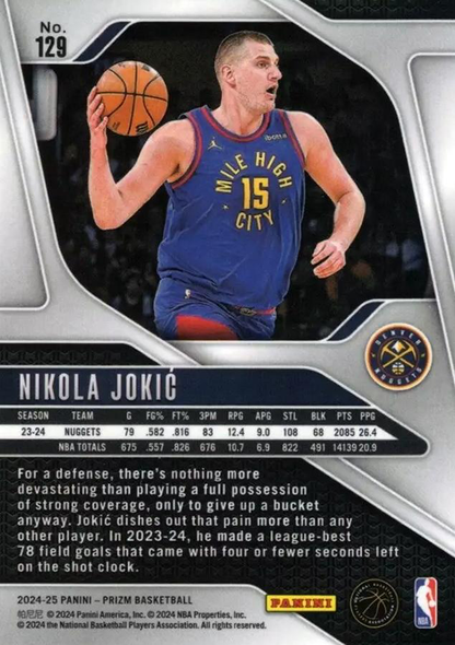 2024 Panini Prizm Nikola Jokic #129 Denver Nuggets