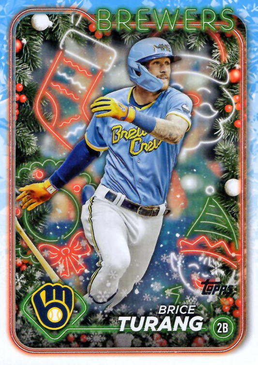 2024 Topps Holiday Brice Turang Milwaukee Brewers #H40