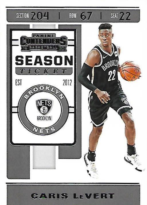 2019 Panini Contenders Caris LeVert #15 Brooklyn Nets