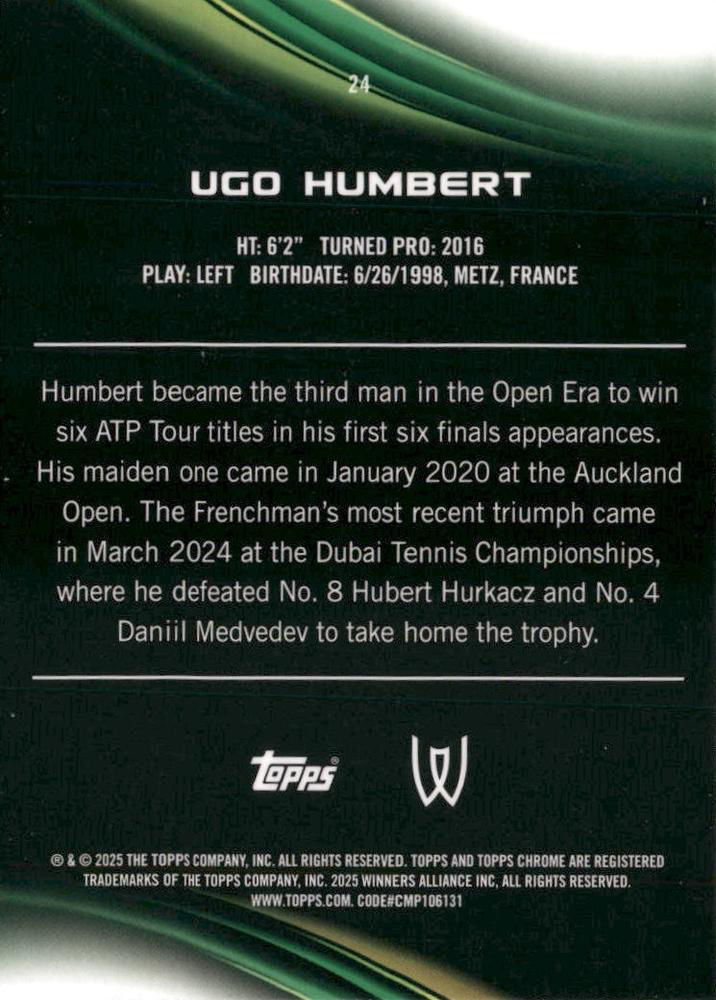 2025 Topps Chrome Tennis Geometric Ugo Humbert #24
