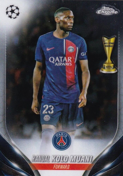 2023 Topps Chrome UEFA Club Competitions Randal Kolo Muani ASR #70 Paris Saint-Germain