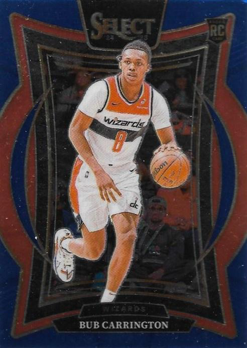 2024 Panini Select Bub Carrington RC Blue #81 Washington Wizards
