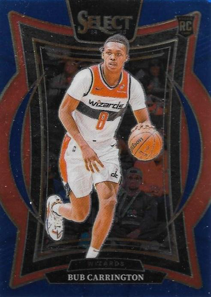 2024 Panini Select Bub Carrington RC Blue #81 Washington Wizards