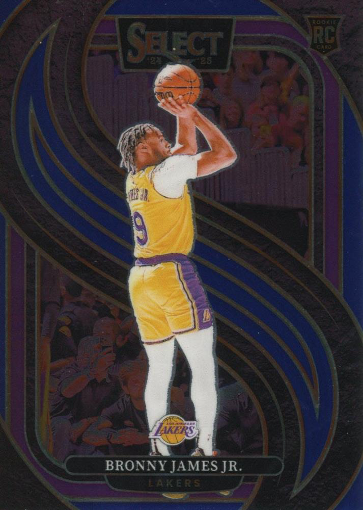 2024 Panini Select Bronny James Jr. RC Blue #179 Los Angeles Lakers