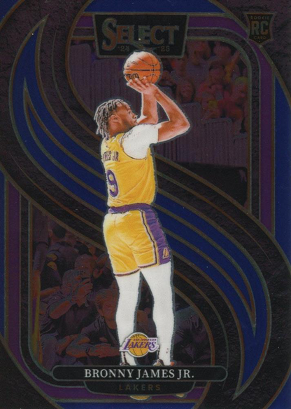 2024 Panini Select Bronny James Jr. RC Blue #179 Los Angeles Lakers