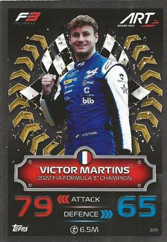 2023 Topps Turbo Attax F1 Victor Martins CC #309 ART Grand Prix