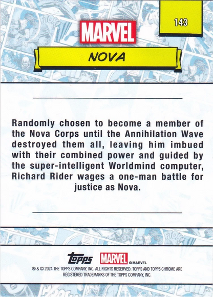 2024 Topps Chrome Marvel Nova #143