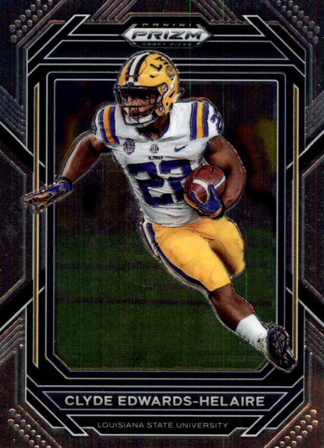 2023 Panini Prizm Draft Picks Clyde Edwards-Helaire #18 LSU Tigers