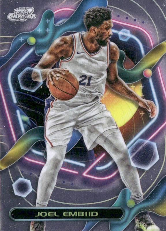 2023 Topps Chrome Cosmic Joel Embiid #95 Philadelphia 76ers