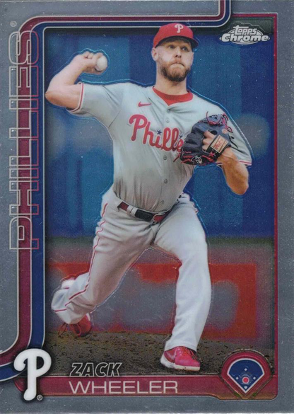 2025 Topps Chrome MLB Zack Wheeler #189 Philadelphia Phillies