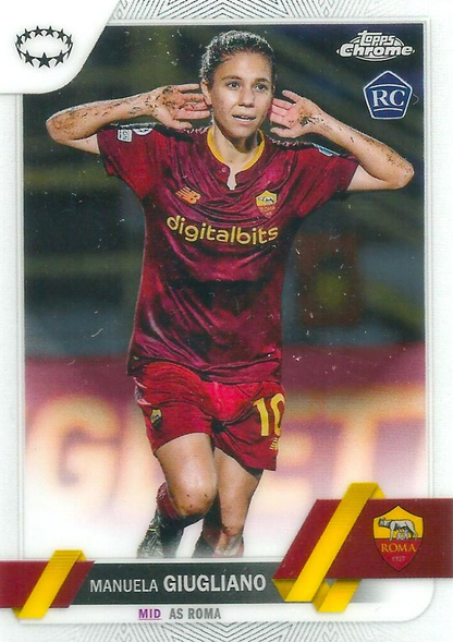 2022 Topps Chrome UCC Women's Manuela Giugliano RC #45 Roma Women