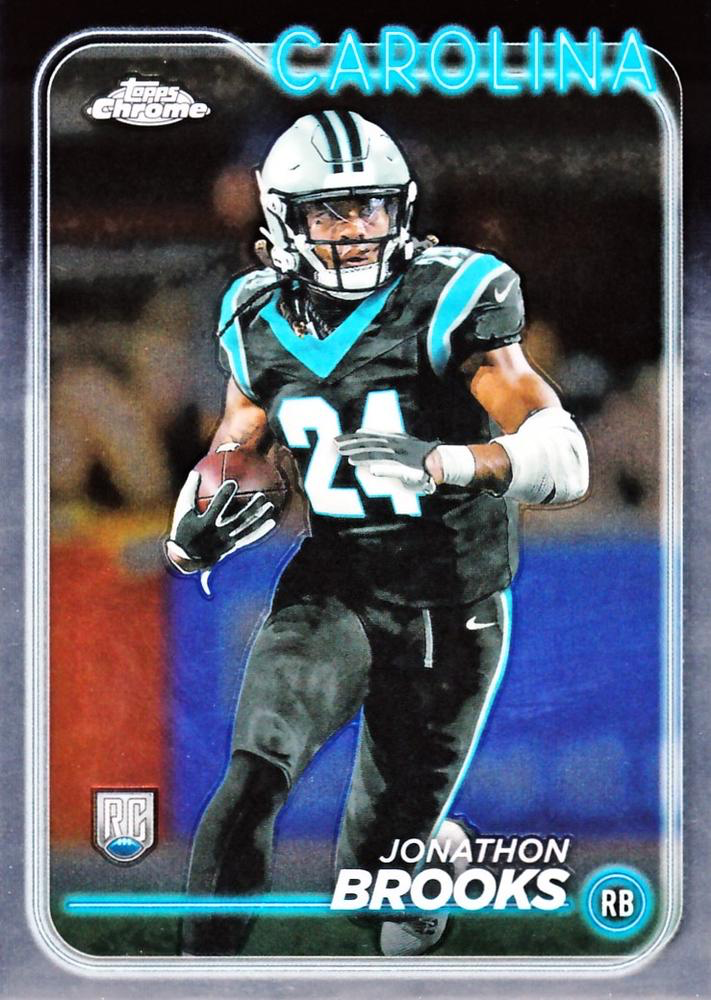 2024 Topps Chrome Football Jonathon Brooks RC #216 Carolina Panthers
