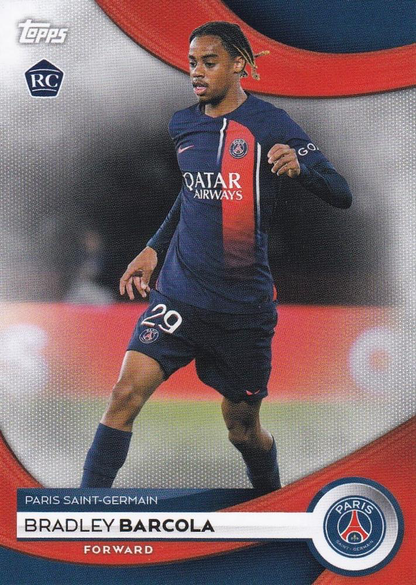 2023 Topps PSG Team Set Bradley Barcola #25 Paris Saint-Germain