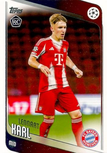 2025 Topps UCC Lennart Karl RC #187 FC Bayern Munchen