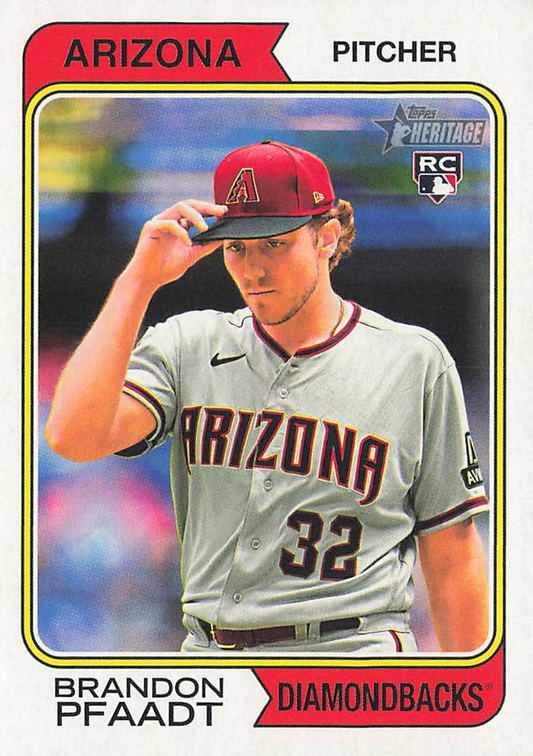 2023 Topps Heritage Brandon Pfaadt RC Arizona Diamondbacks #637