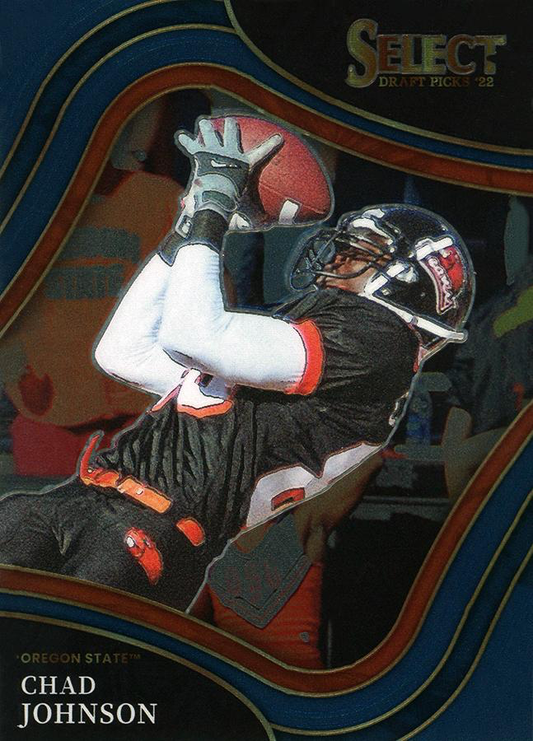 2022 Panini Select Draft Picks Blue Chad Johnson #164 Oregon State Beavers