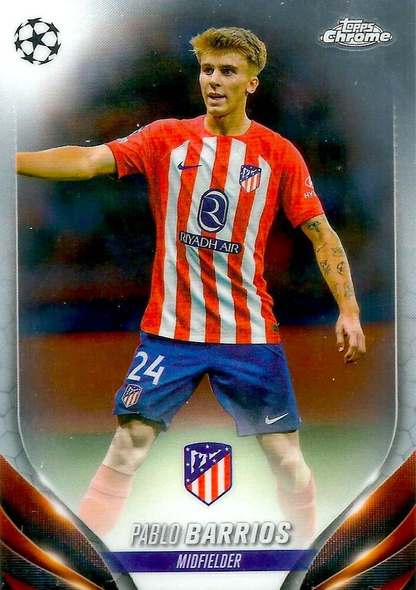 2023 Topps Chrome UEFA Club Competitions Pablo Barrios #139 Atletico Madrid