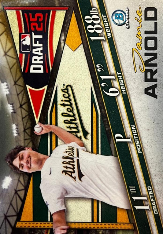 2025 Topps Bowman Draft Draft Night Jamie Arnold #BDN-9 Athletics