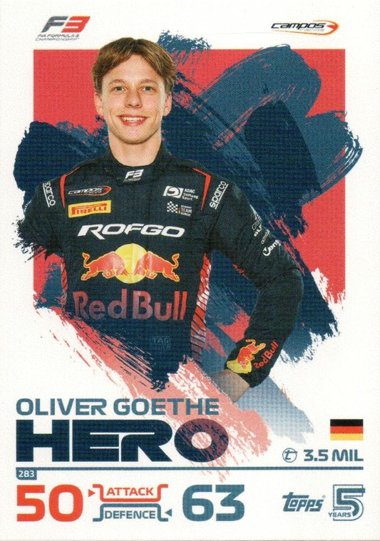 2024 Topps Turbo Attax F1 Oliver Goethe F3 #283 Campos Racing