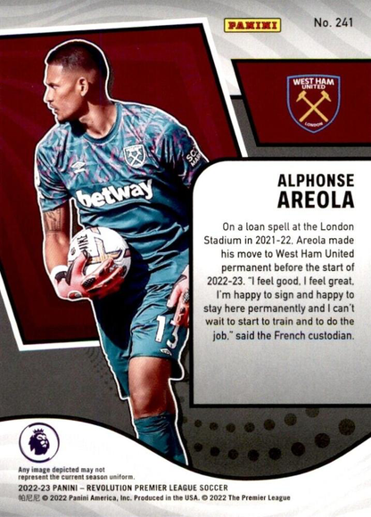 2022 Panini Revolution Premier League Alphonse Areola #241 West Ham United