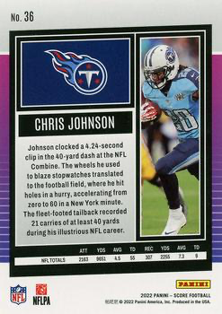 2022 Panini Score Chris Johnson Tennessee Titans #36