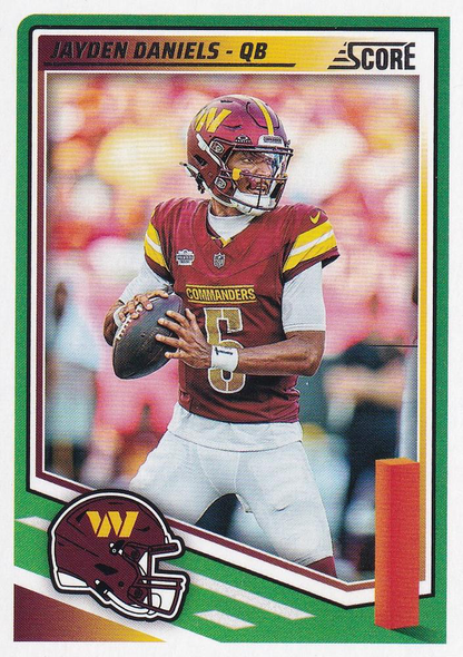 2025 Panini Score Jayden Daniels #195 Washington Commanders