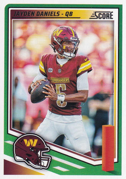 2025 Panini Score Jayden Daniels #195 Washington Commanders