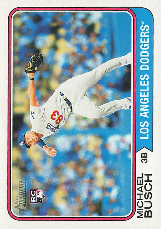 2023 Topps Heritage Michael Busch RC Los Angeles Dodgers #520