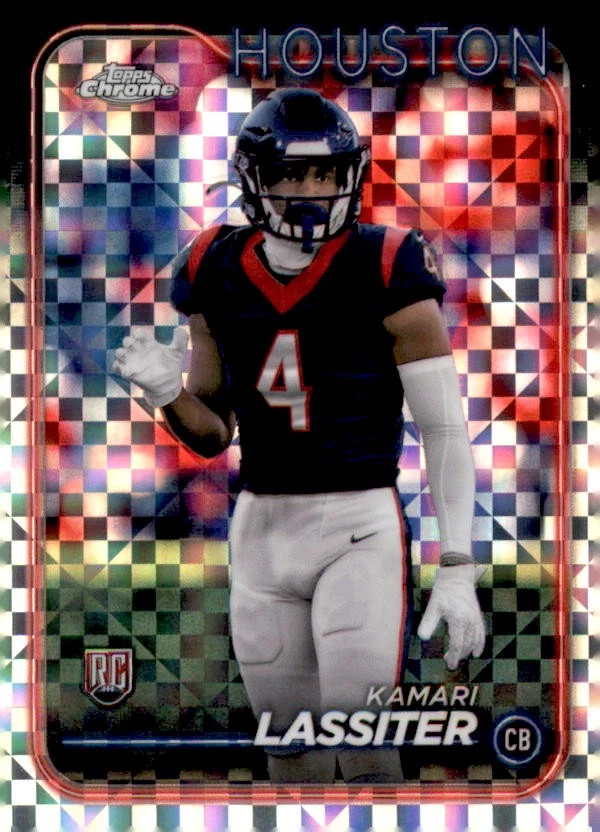 2024 Topps Chrome Football X- Fractor Kamari Lassiter RC #245 Houston Texans