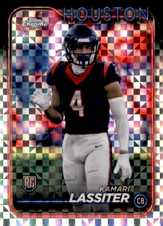 2024 Topps Chrome Football X- Fractor Kamari Lassiter RC #245 Houston Texans