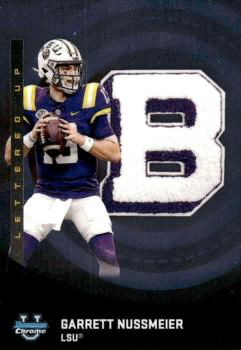 2025 Topps Bowman U Chrome Lettered Up Garrett Nussmeier #LU-3 LSU Tigers