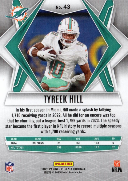 2025 Panini Phoenix Tyreek Hill #43 Miami Dolphins