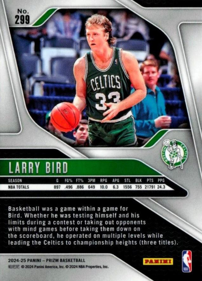 2024 Panini Prizm Larry Bird LGD #299 Boston Celtics