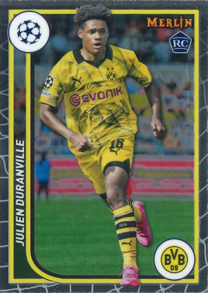 2023 Topps Merlin Chrome UCC Julien Duranville RC #26 Borussia Dortmund
