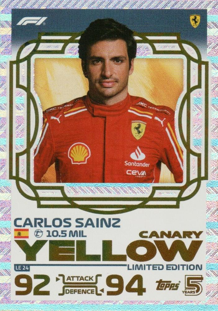 2024 Topps Turbo Attax F1 Limited Edition Carlos Sainz #LE24 Scuderia Ferrari
