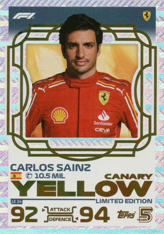 2024 Topps Turbo Attax F1 Limited Edition Carlos Sainz #LE24 Scuderia Ferrari