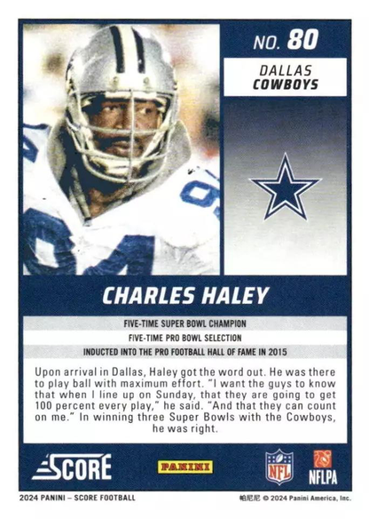 2024 Panini Score Football Charles Haley Dallas Cowboys #80