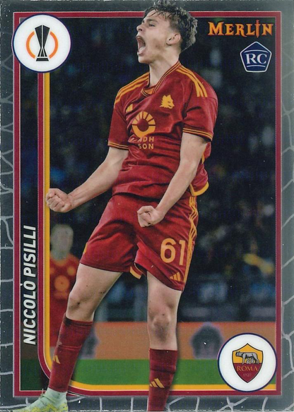 2023 Topps Merlin Chrome UCC Niccolo Pisilli RC #141 Roma