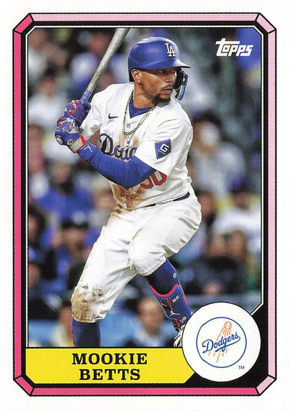 2025 Topps Archives 1987 Topps Boardwalk And Baseball Mookie Betts #87BB-16 Los Angeles Dodgers