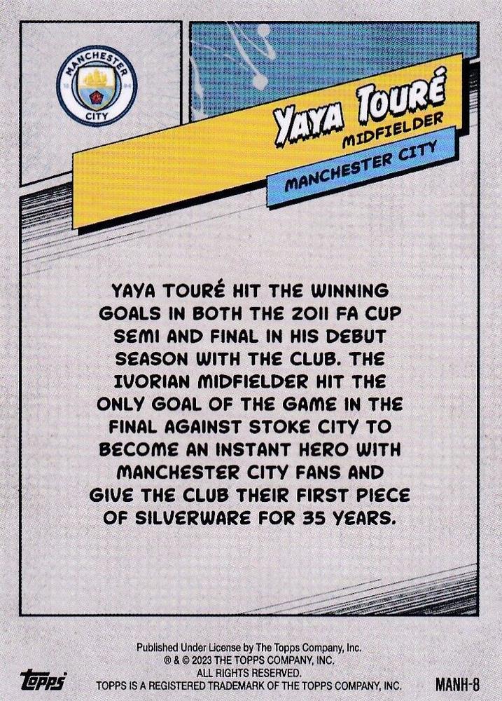 2023 Topps Manchester City Fan Set Heroes Yaya Touré #MANH-8