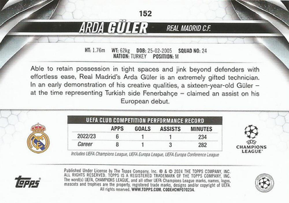 2023 Topps UCC Arda Güler ASR #152 Real Madrid CF