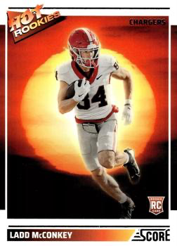 2024 Panini Score Football Hot Rookies Ladd McConkey Los Angeles Chargers #15 RC