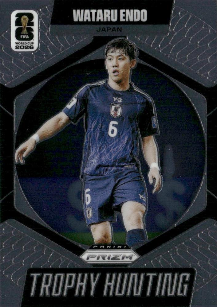 2026 Panini Prizm World Cup Trophy Hunting Wataru Endo #12 Japon