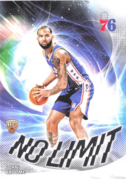 2025 Topps NBA No Limit Johni Broome NL-35 Philadelphia 76ers