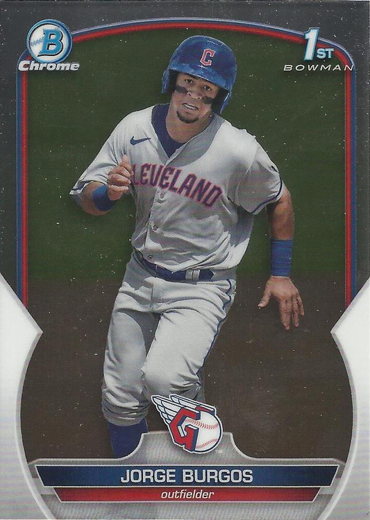 2023 Bowman Chrome Prospects Jorge Burgos 1st Cleveland Guardians #BCP-98